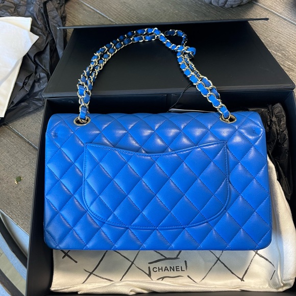 Chanel Electric Blue Medium Double Flap Bag - Picture 10 of 13